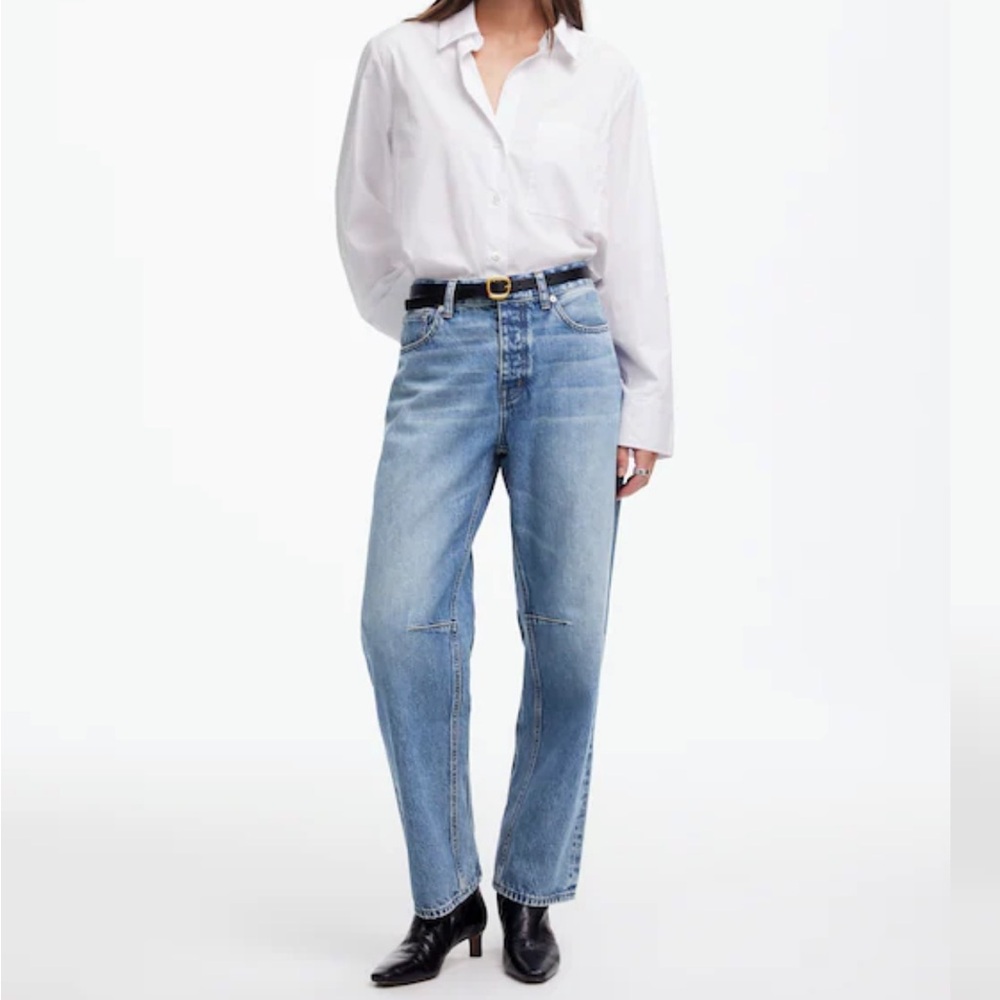 Madewell- darted barrel leg jeans